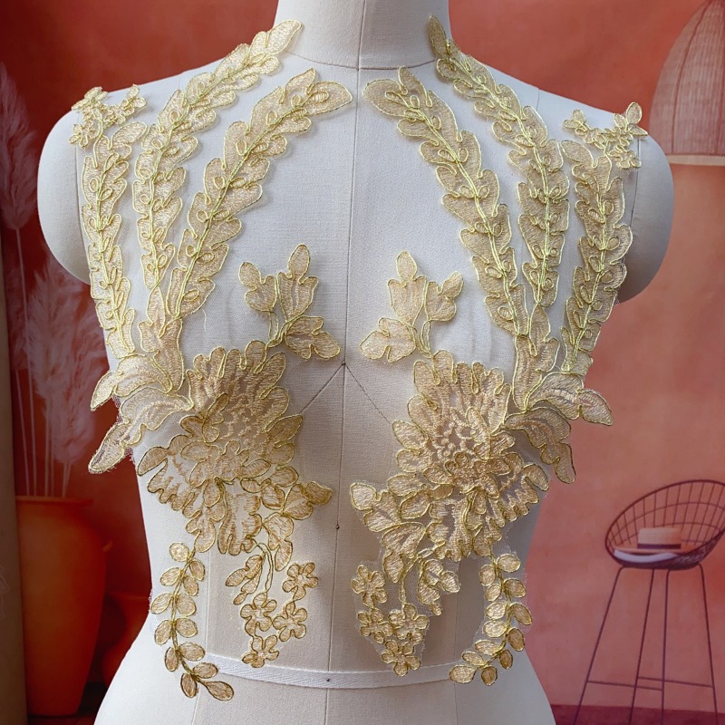 Embellish Craft - Renda Dourada para Artesanato de Casamento