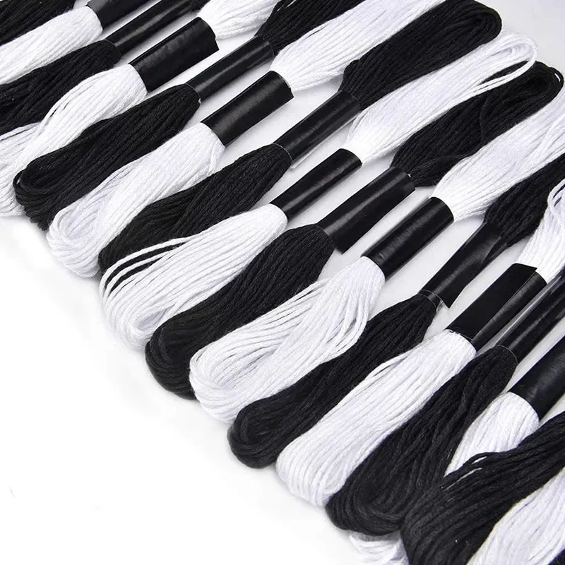 Embroidery Craft - 24 pçs preto branco ponto cruz