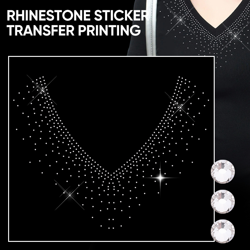 Hotfix Rhinestone Sheet - QIAO 1/2/4/6 Peças Adesivos Termocolantes de