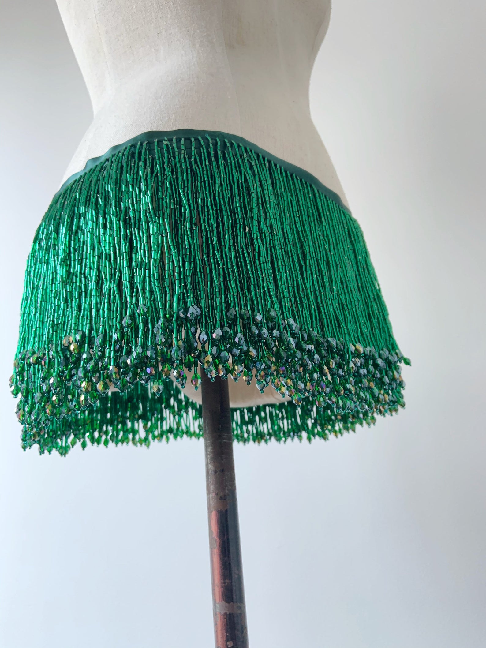 Grânulo verde franja borla gua - Beaded Trim Fringe avaliação e preço