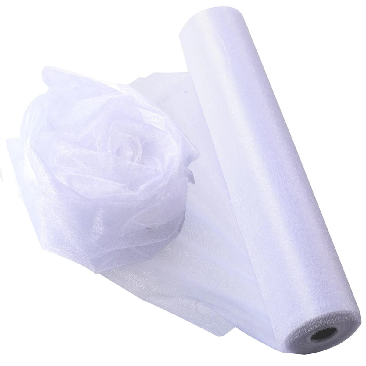 Tecido de Organza Cristal - 5  - Organza Ribbon Spool avaliação e preço