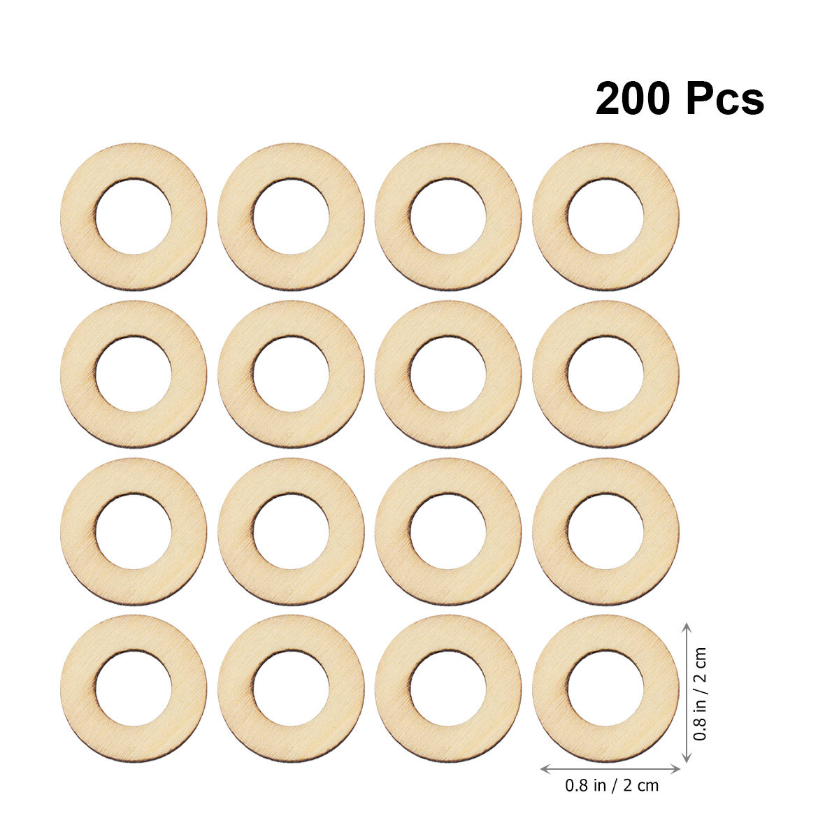 200 Peças de Adornos de Madeir - Christmas Craft Embellishment avaliação e preço
